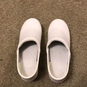 Dansko size 9 (39) white clogs previously worn.